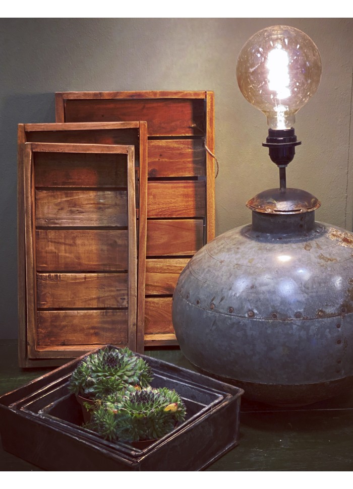 Paquete de 3 bandejas de madera 'Recycled' - Madera