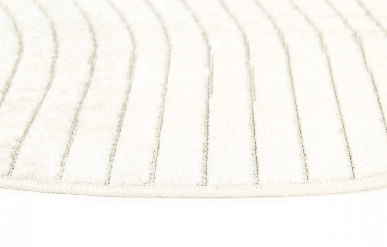 Alfombra redonda 'Devon' 280cm - Crema