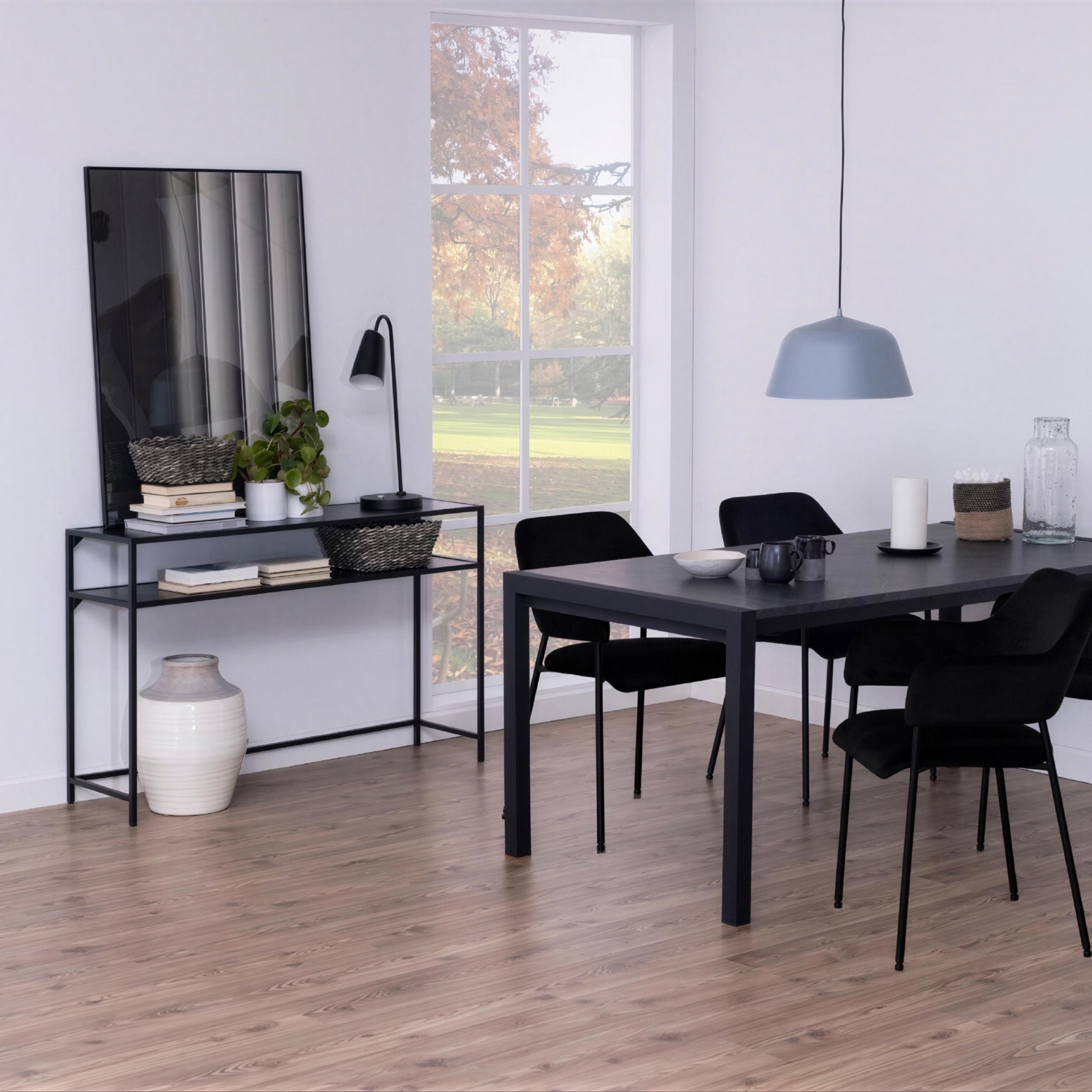 Mesa auxiliar 'Hydra' 120cm - Negro/Gris