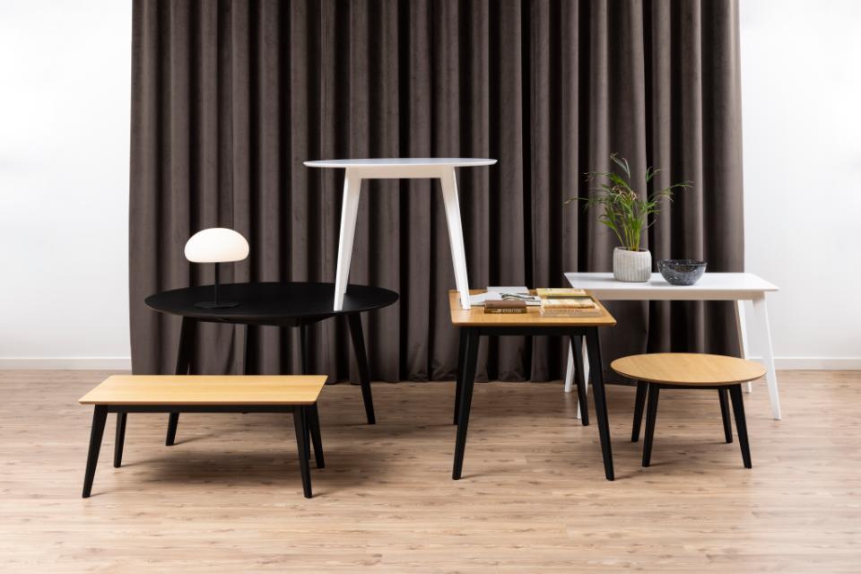 Mesa de comedor 'Varberg' - Negro/Natural
