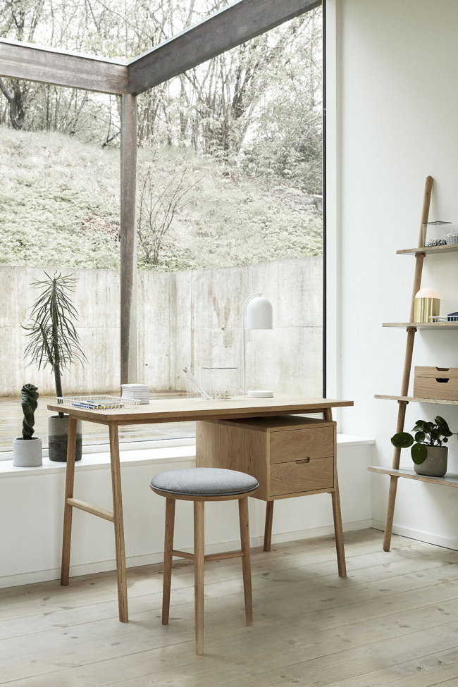 Escritorio 'Architect' - Roble pigmentado blanco