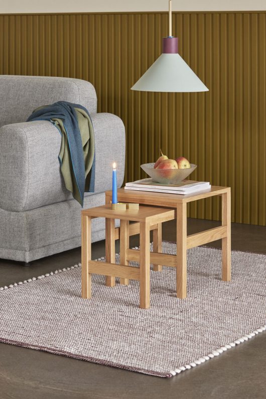 Mesa auxiliar 'Puzzle' 2 piezas - Natural