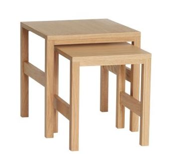 Mesa auxiliar 'Puzzle' 2 piezas - Natural