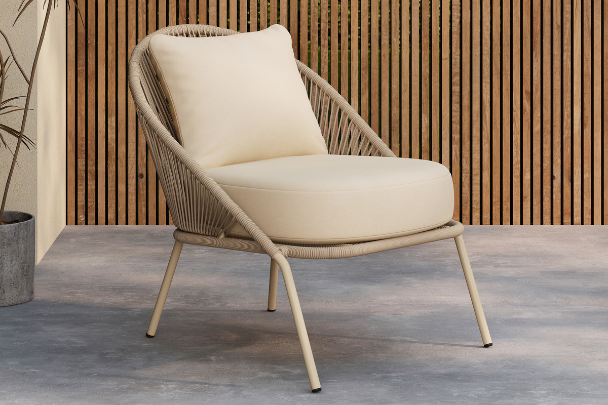 Silla de lounge 'Luna' - Beige