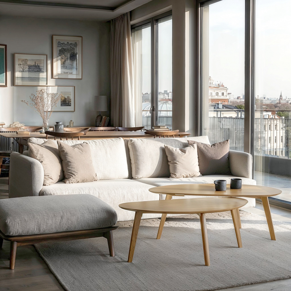 Mesa de centro 'Nagano' 2 partes - Roble