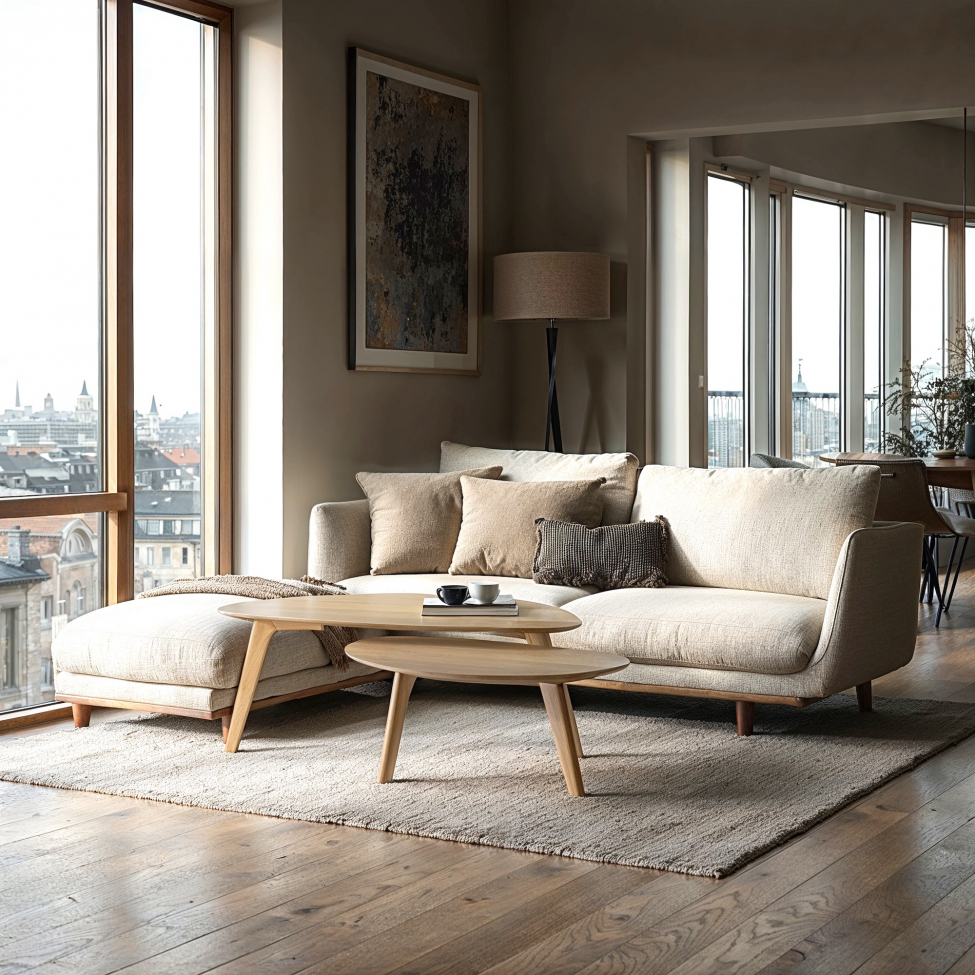 Mesa de centro 'Nagano' 2 partes - Roble