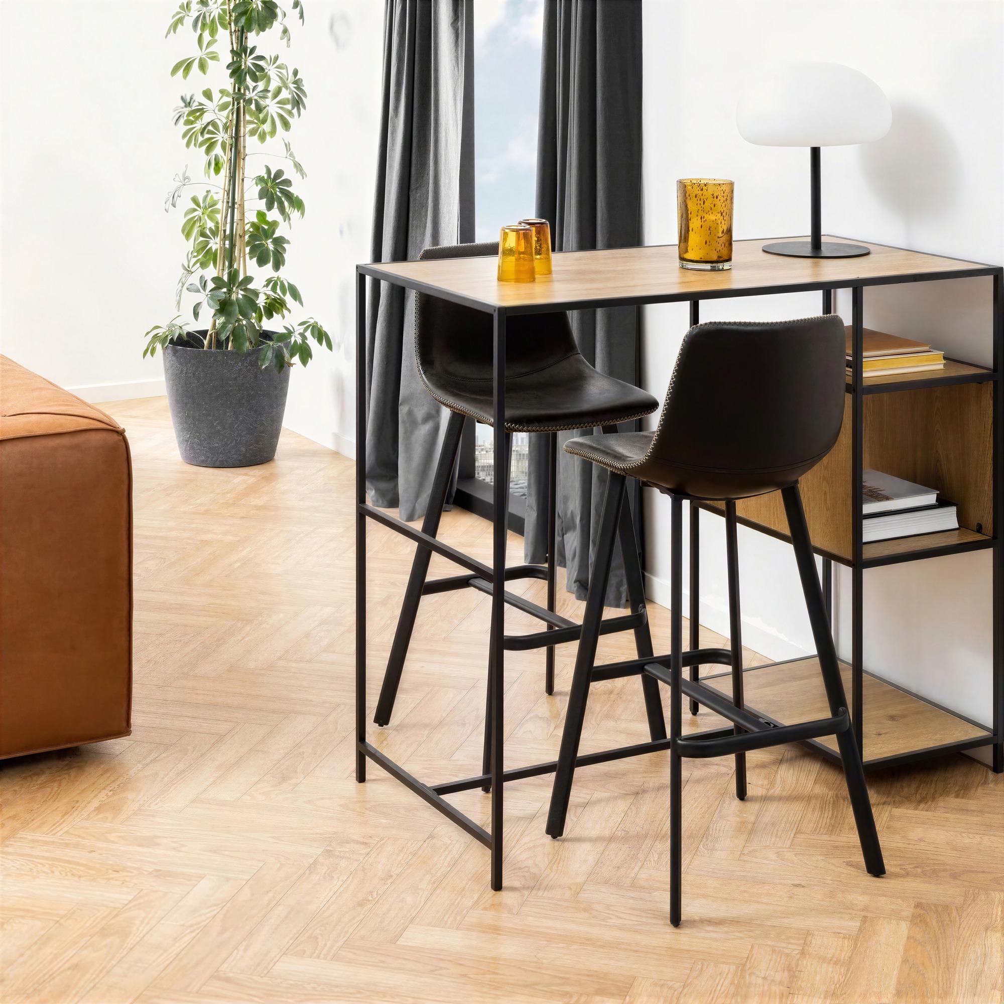 Taburete 'T&auml;rnsj&ouml;' - Negro