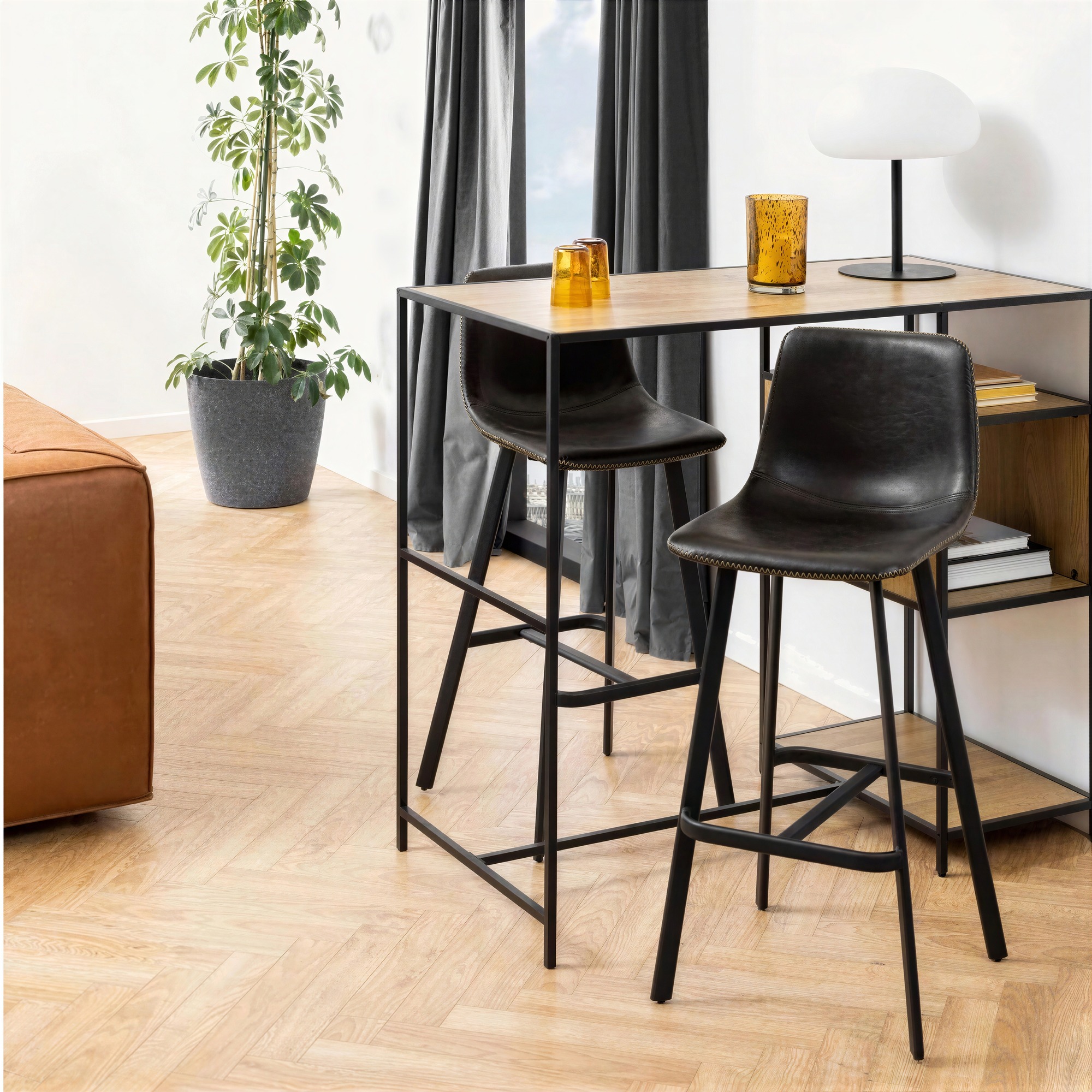 Taburete 'T&auml;rnsj&ouml;' - Negro