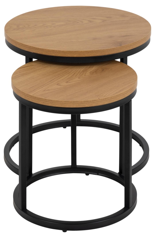 Mesa de centro 'Spiro' - Natural/Negra