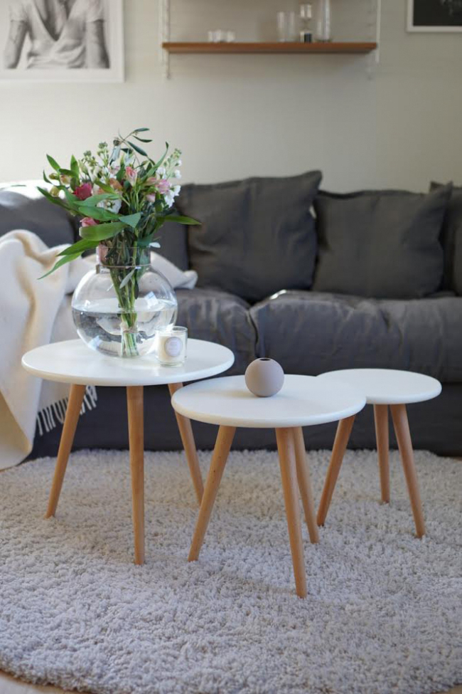 Mesa de centro 'Dalby' 3 piezas - Blanca