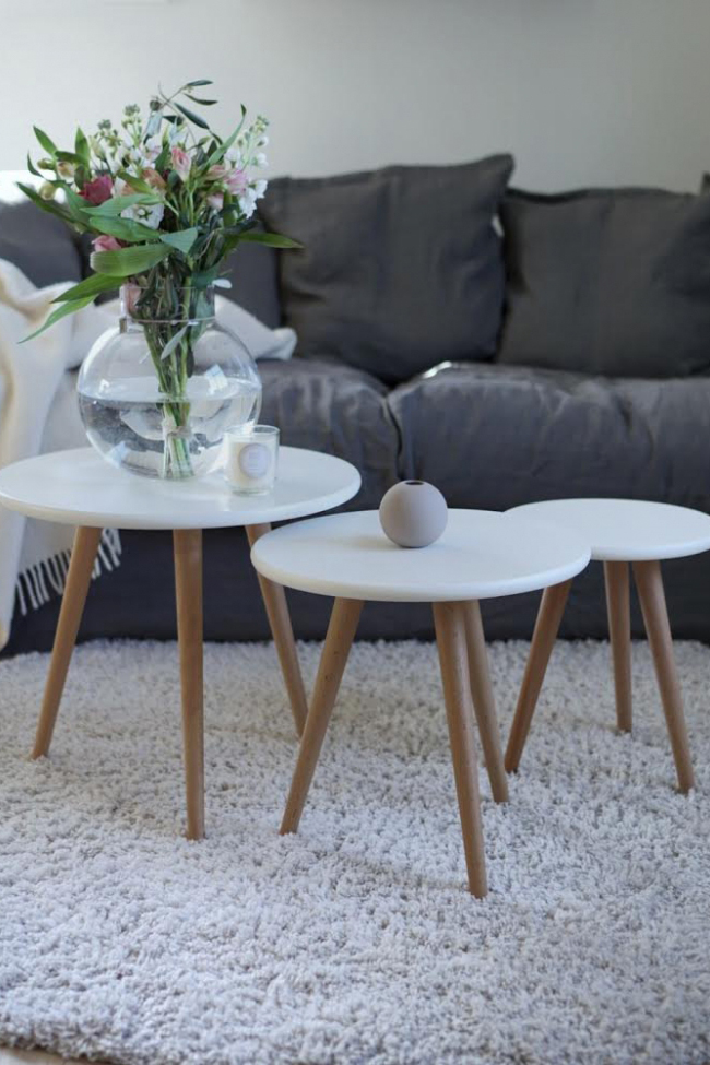 Mesa de centro 'Dalby' 3 piezas - Blanca