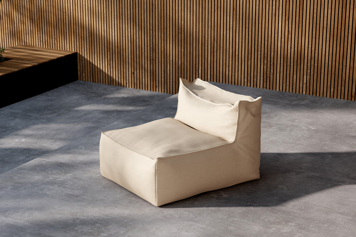 Sillón lounge 'Rambo' - Crema Beige