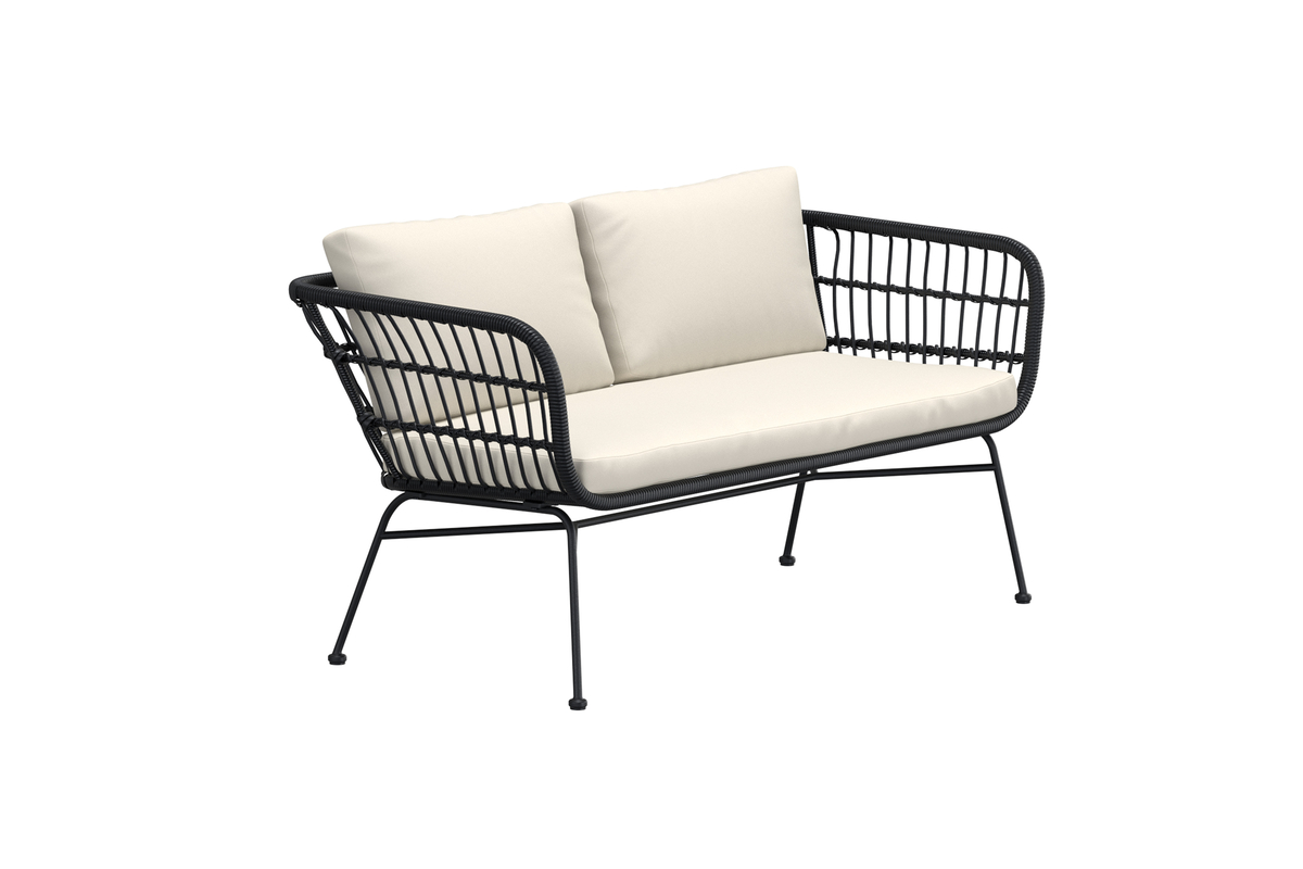Sofá 'Isola' - Negro/Beige