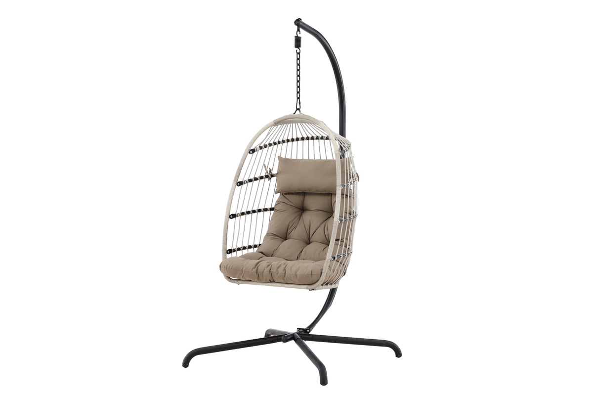 Silla colgante 'Trezza' - Gris/Negro