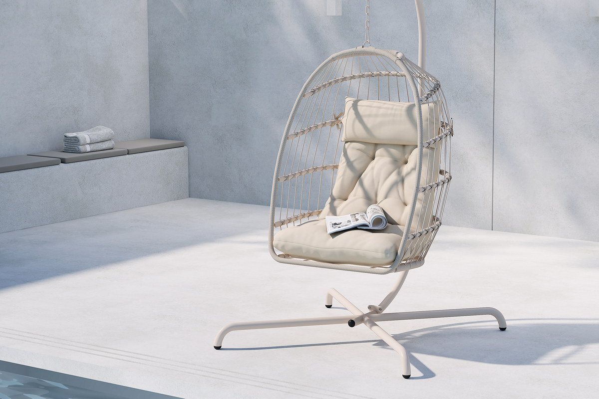 Silla colgante 'Trezza' - Beige