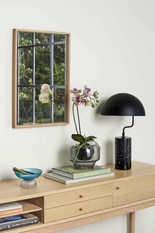 Lámpara de mesa 'Marble' - Negro/Mármol