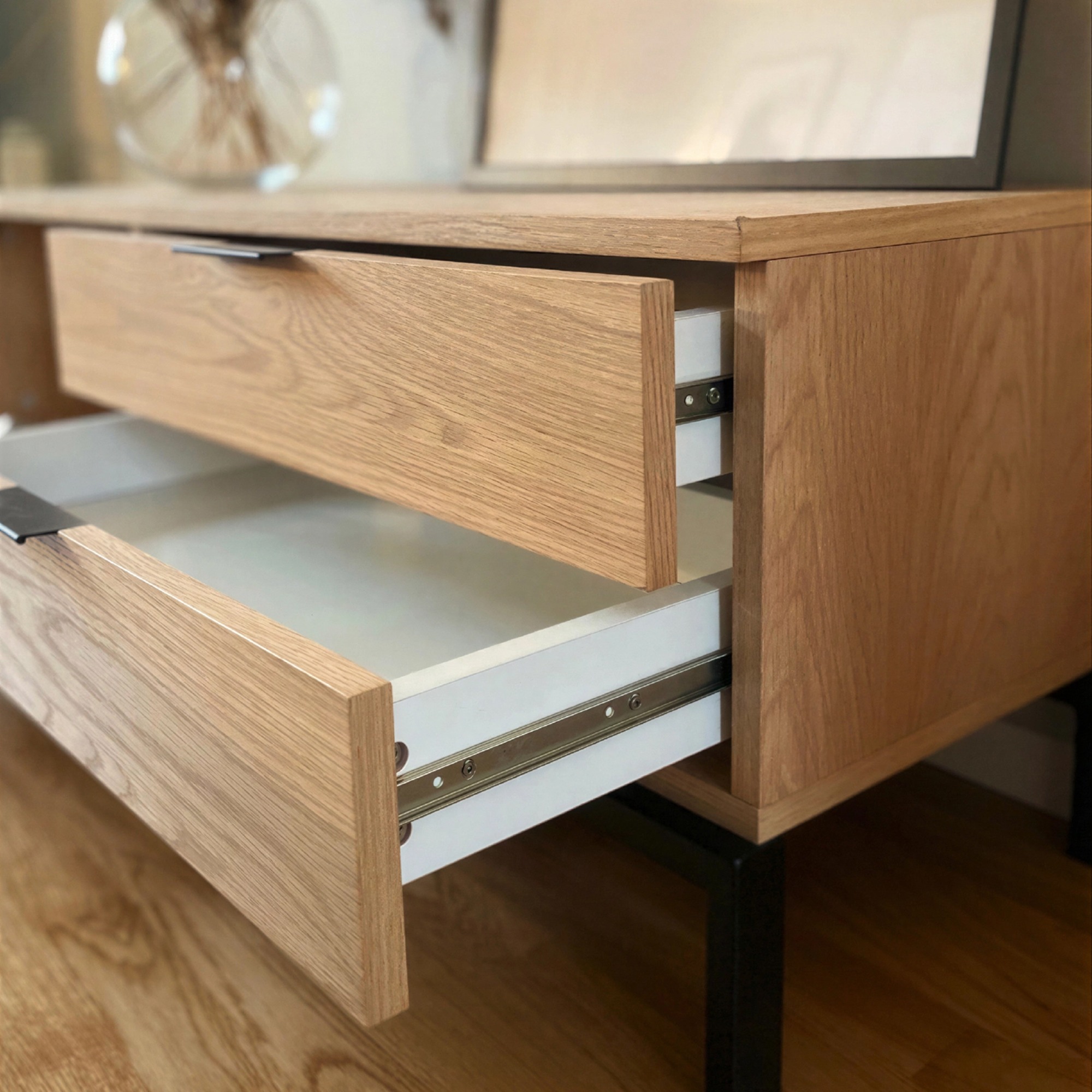 Mesa de TV 'Grant' - Roble/Hierro