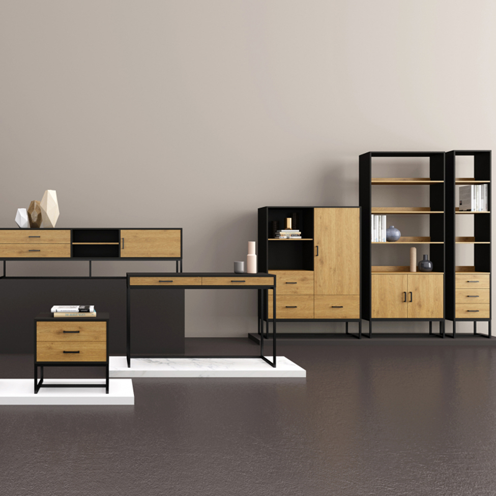 Armario 'Amster' - Roble/Negro