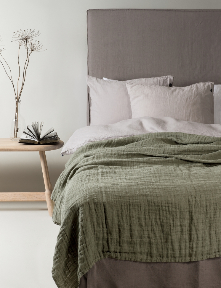 Cubrecamas 'Hannelin' 260x260 - Verde