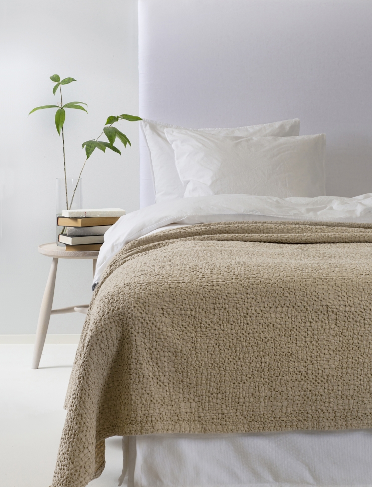 Cubrecamas 'Dani' 260x260 - Beige