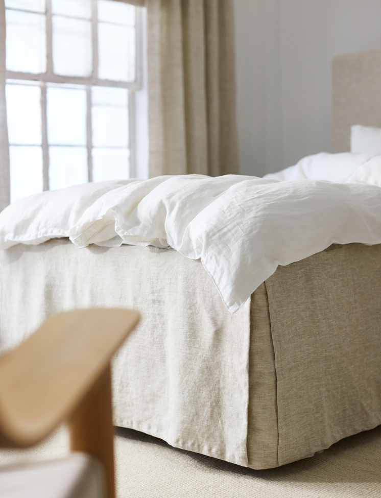 Funda de cama 'Miramar' 180x220x52 - Natural