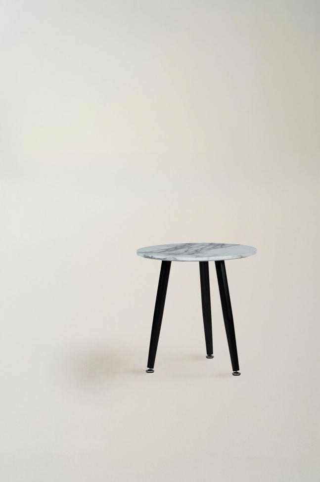 Mesa de café 'Marbleous' - Blanca/Negra