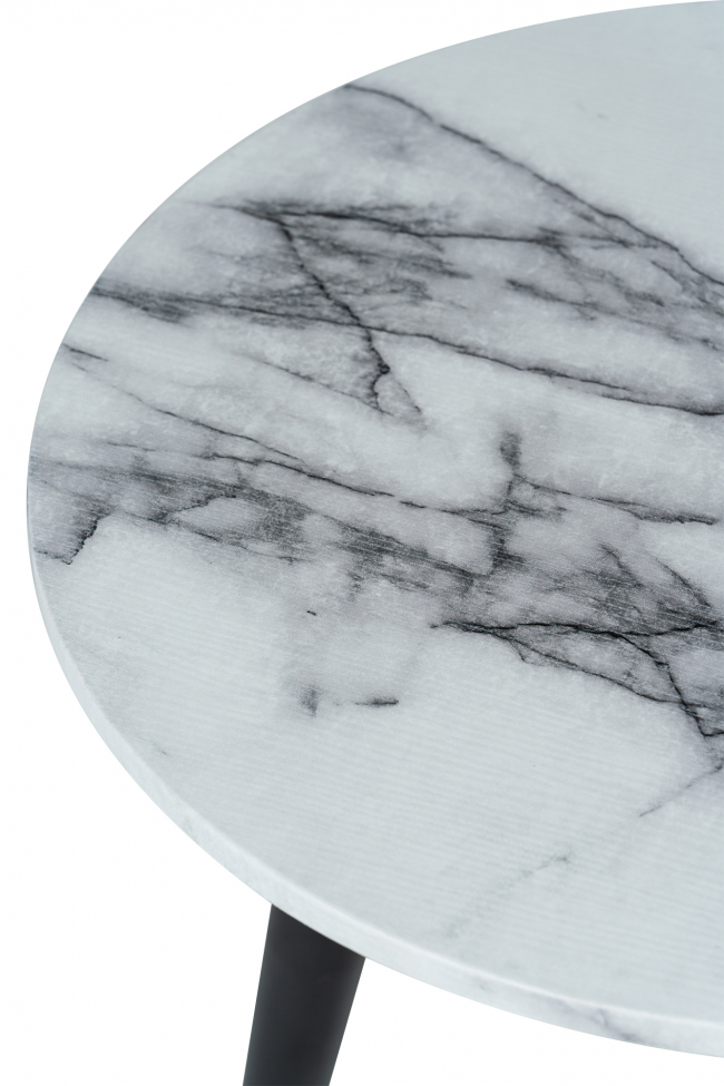 Mesa de café 'Marbleous' - Blanca/Negra