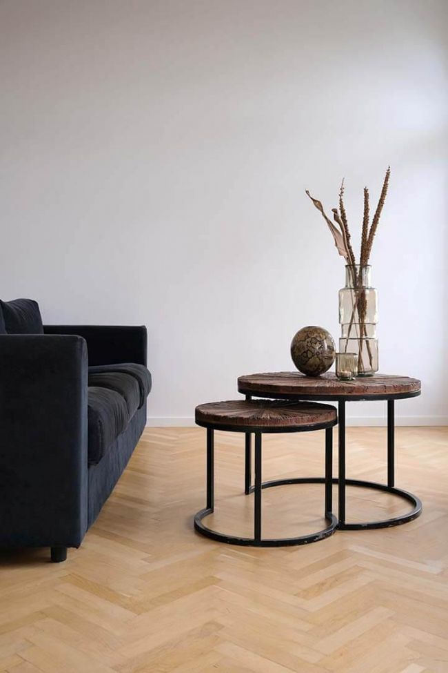 Mesa de café rústica 'Luc' - Marrón