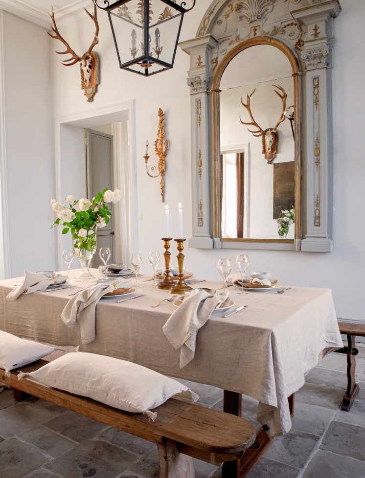 Mantel 'Sunshine' 145x330 - Natural claro