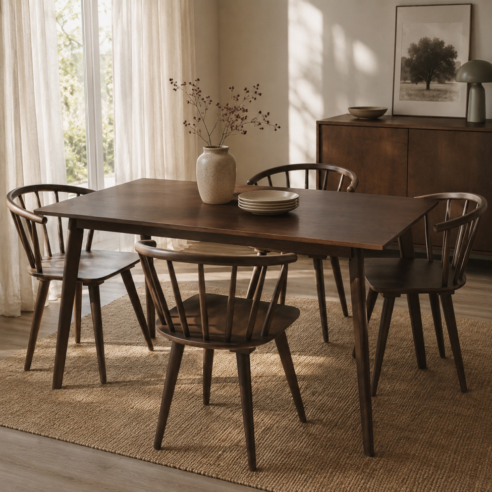 Mesa de comedor 'Nordisk' 180x70cm - Nogal