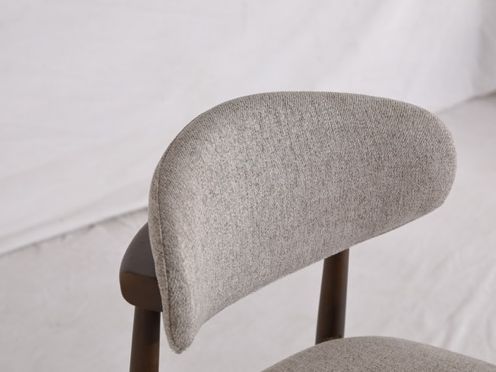 Taburete de bar 'Milo' - Nogal/Gris