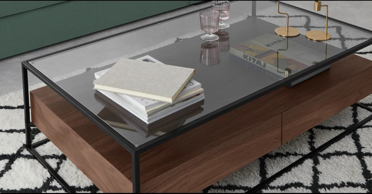 Mesa de centro 'Detroit' - Nogal/Negro