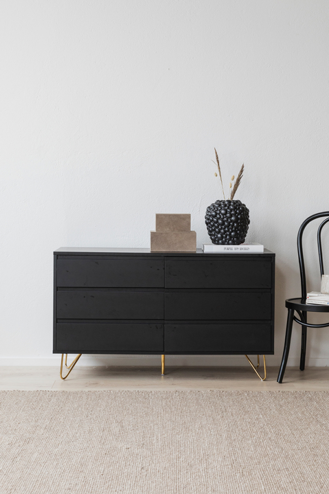 Cómoda 'Elle' 120x70 - Negro/Latón