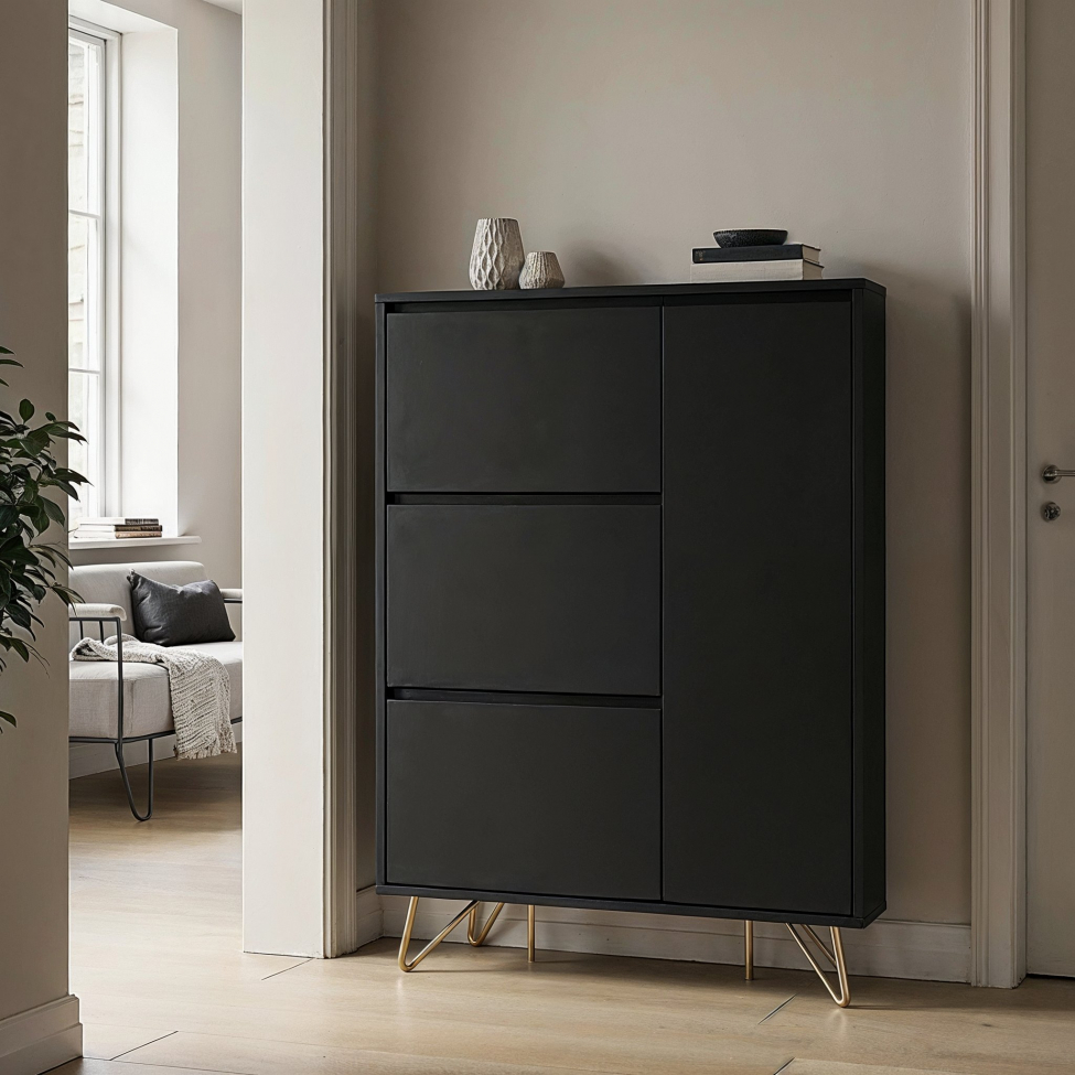 Zapatero 'Elle' - Negro/Lat&oacute;n