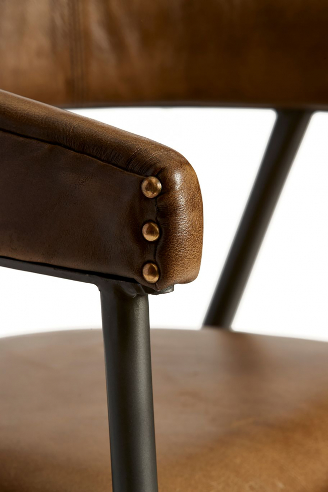 Silla 'London' - Patina Marrón/Cuero