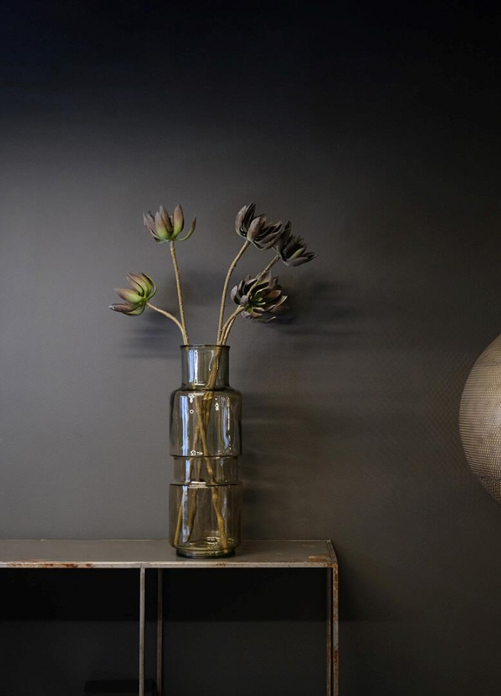 Jarrón de vidrio 'Clooney' - Beige