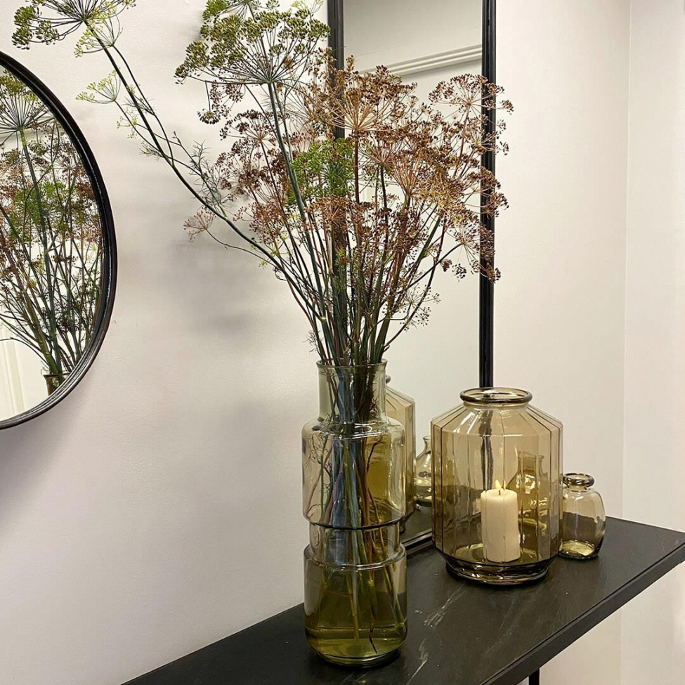 Jarrón de vidrio 'Clooney' - Beige