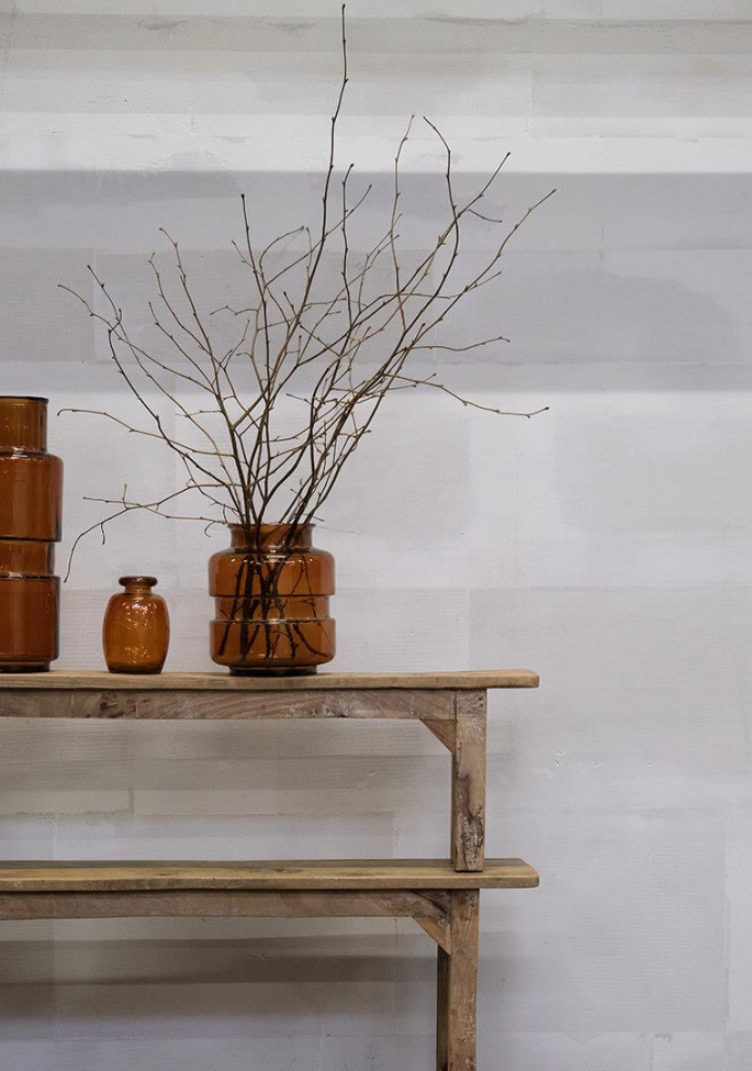 Jarrón de vidrio 'Noel' - Ámbar oscuro