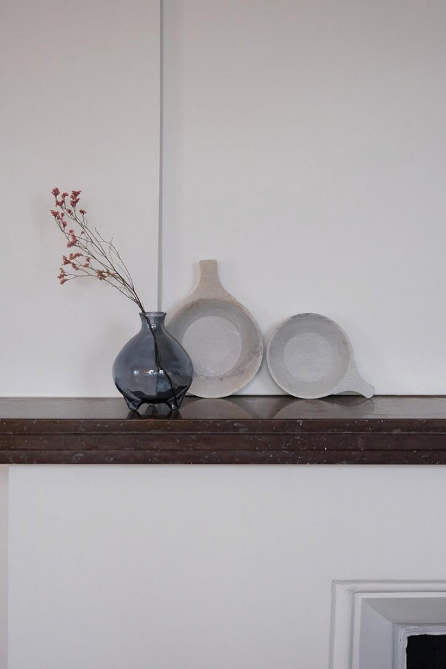 Jarrón de vidrio 'Melvin' Bajo - Azul