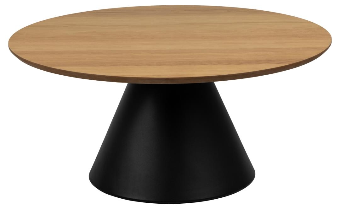 Mesa de café 'Soli' 85cm - Natural/Negro