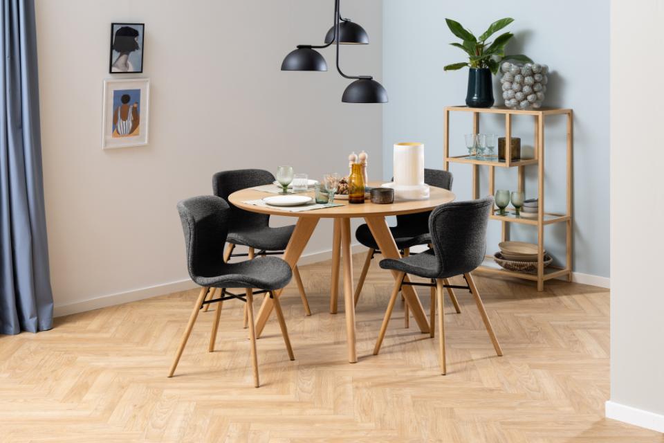 Silla 'Böda' - Natural/Gris oscuro