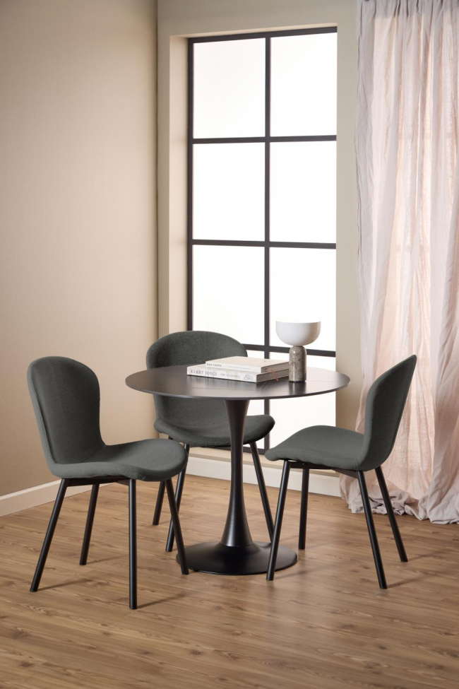 Mesa de comedor 'Malta' Redonda 90x75cm - Negro