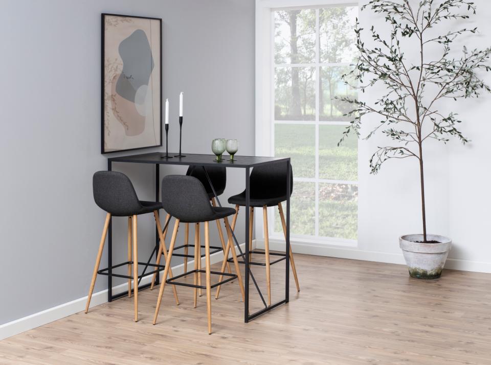 Taburete 'Soller' - Natural/Gris oscuro