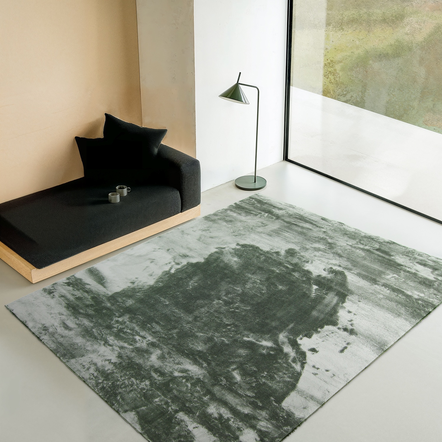 Alfombra de pelo largo 'Aranga Super Soft Fur' - Verde