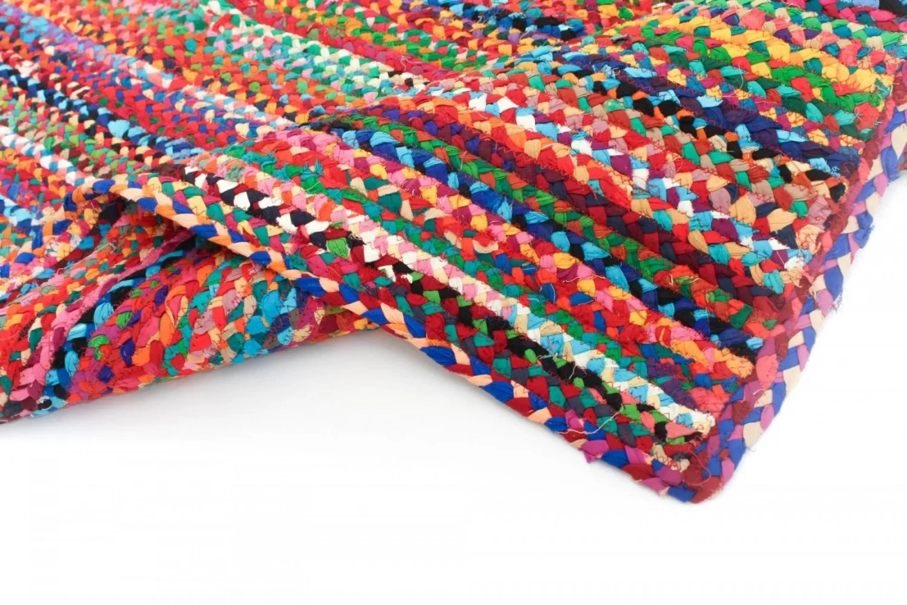 Alfombra de trapo 'Flätan' - Multicolor