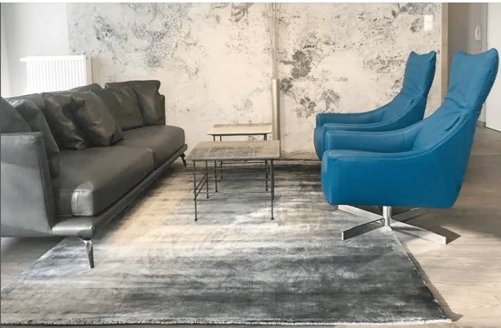 Alfombra de viscosa 'Jodhpur' - Gris
