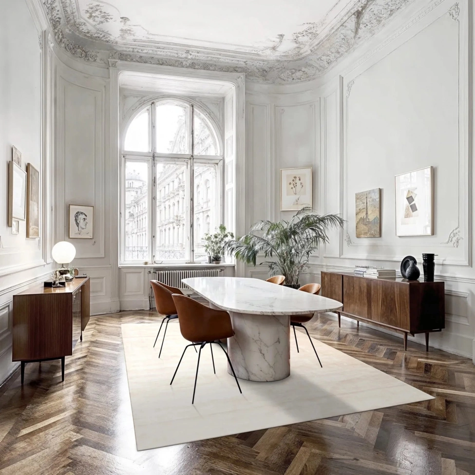 Alfombra de viscosa 'Jodhpur' - Beige claro