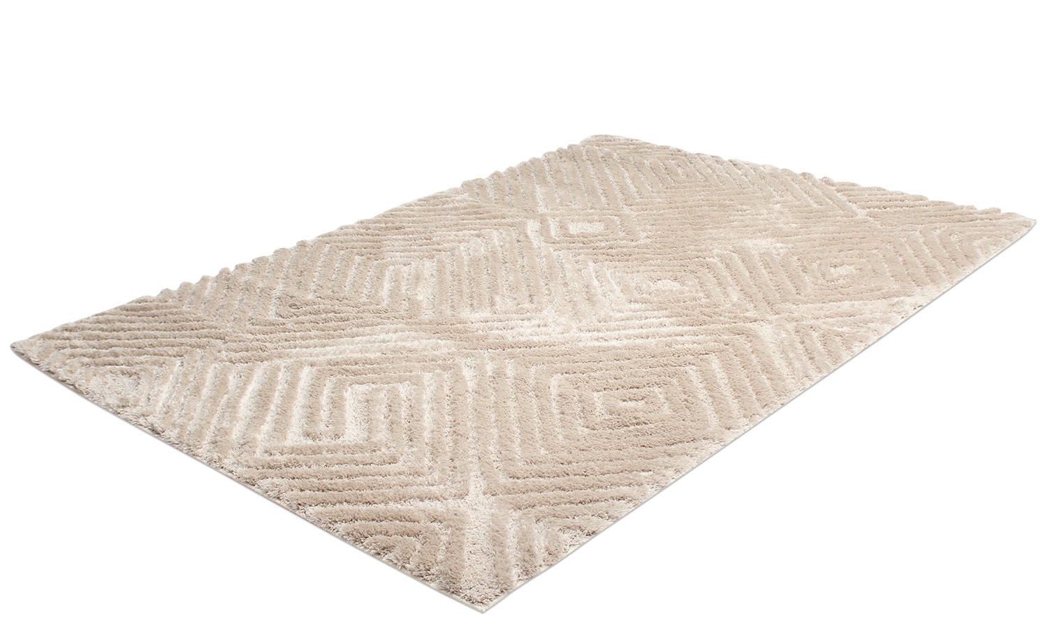 Alfombra de pelo largo 'Monti' - Beige