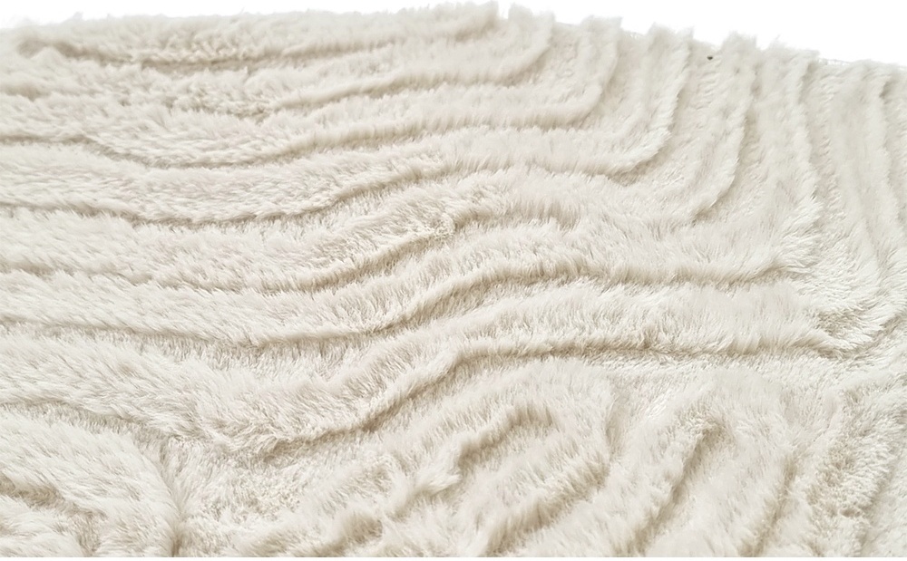 Alfombra redonda 'Amora' - Blanco