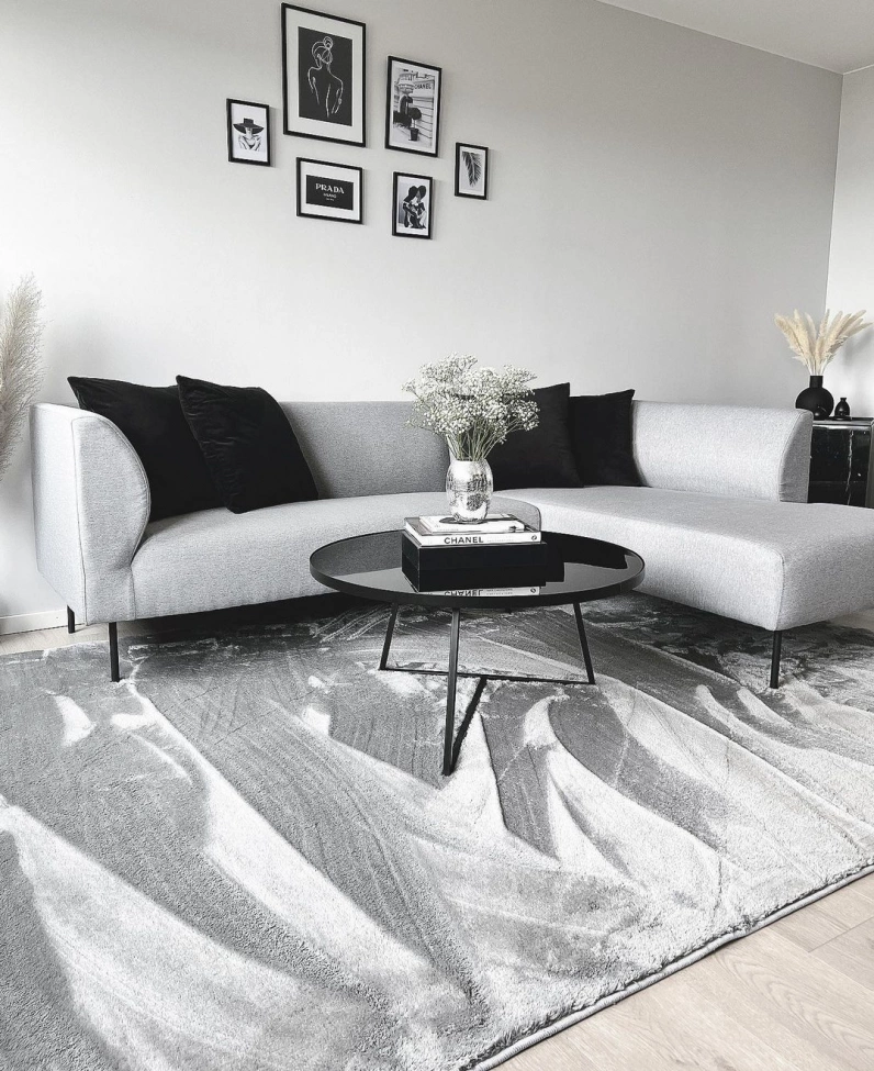 Alfombra de pelo largo 'Aranga Super Soft' - Gris